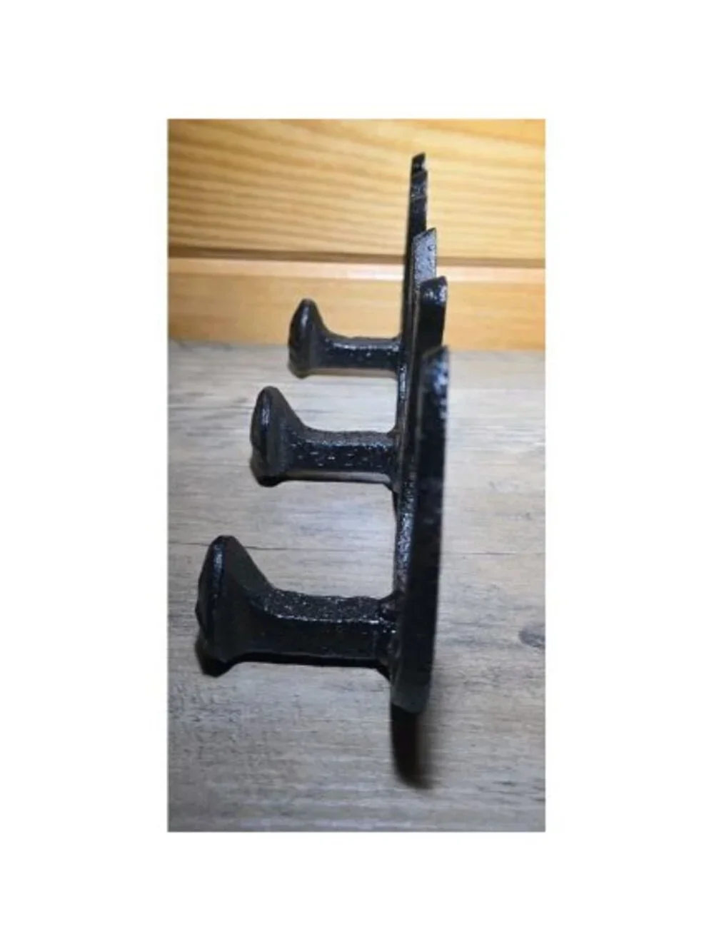 Horseshoe Railroad Spike Triple Wall Hook Rack Rustic Industrial Hanger 3 Hooks